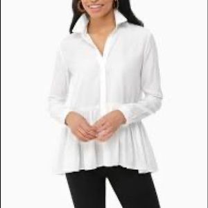 Button down peplum blouse